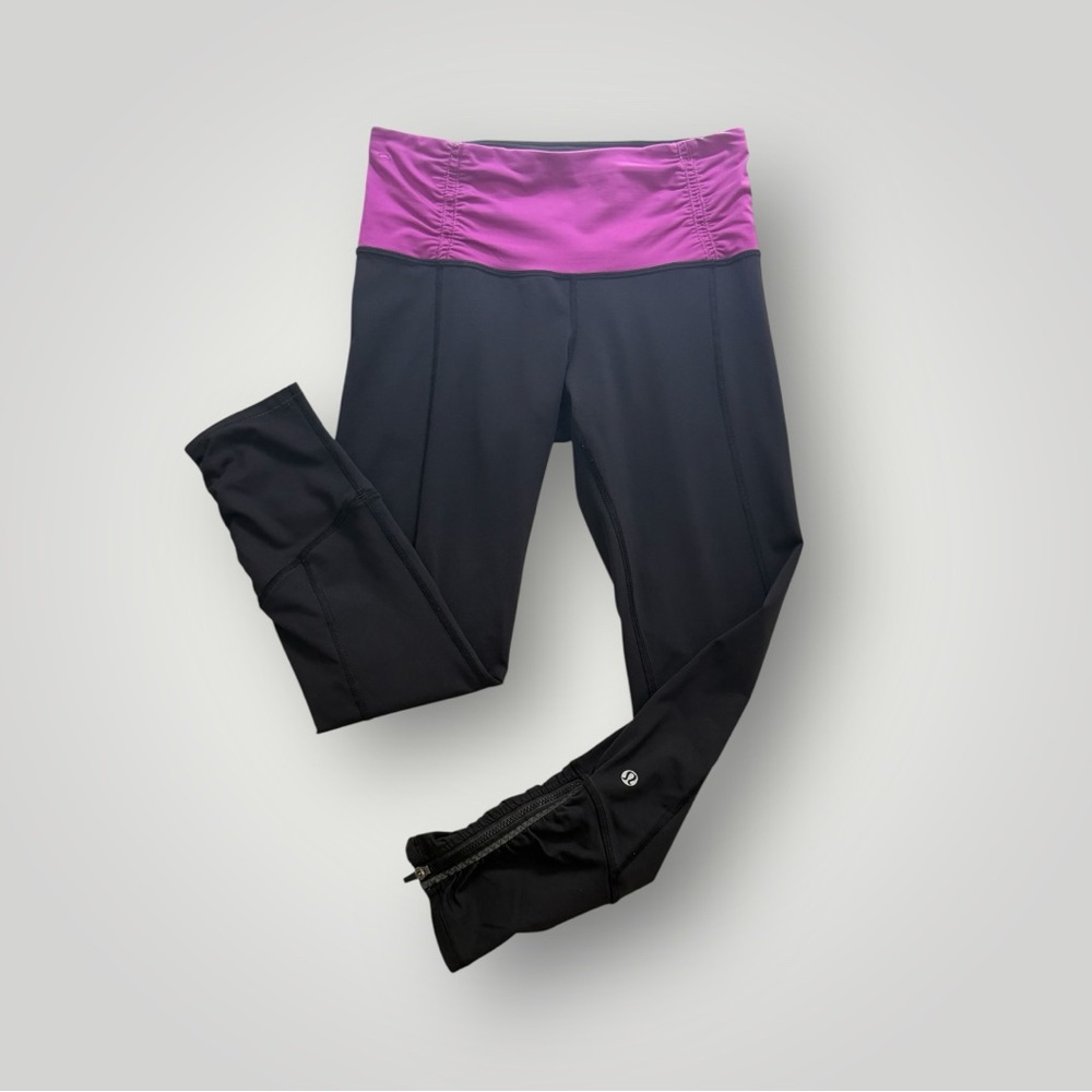 Women’s Lululemon Navy Blue Pink Leggings! Size 6!